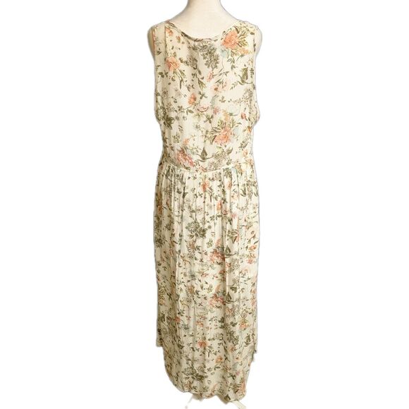 Frye Dress Womens XXL Floral Midi Button Front Prairie Boho Cottage Western Plus - Picture 4 of 14